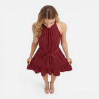 Felorro | Women’s Halter Neck Dress Lightweight Elegant Summer Mini