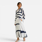 Felorro | Women’s Oversized Shirt Maxi Dress Geometric Print Loose Fit