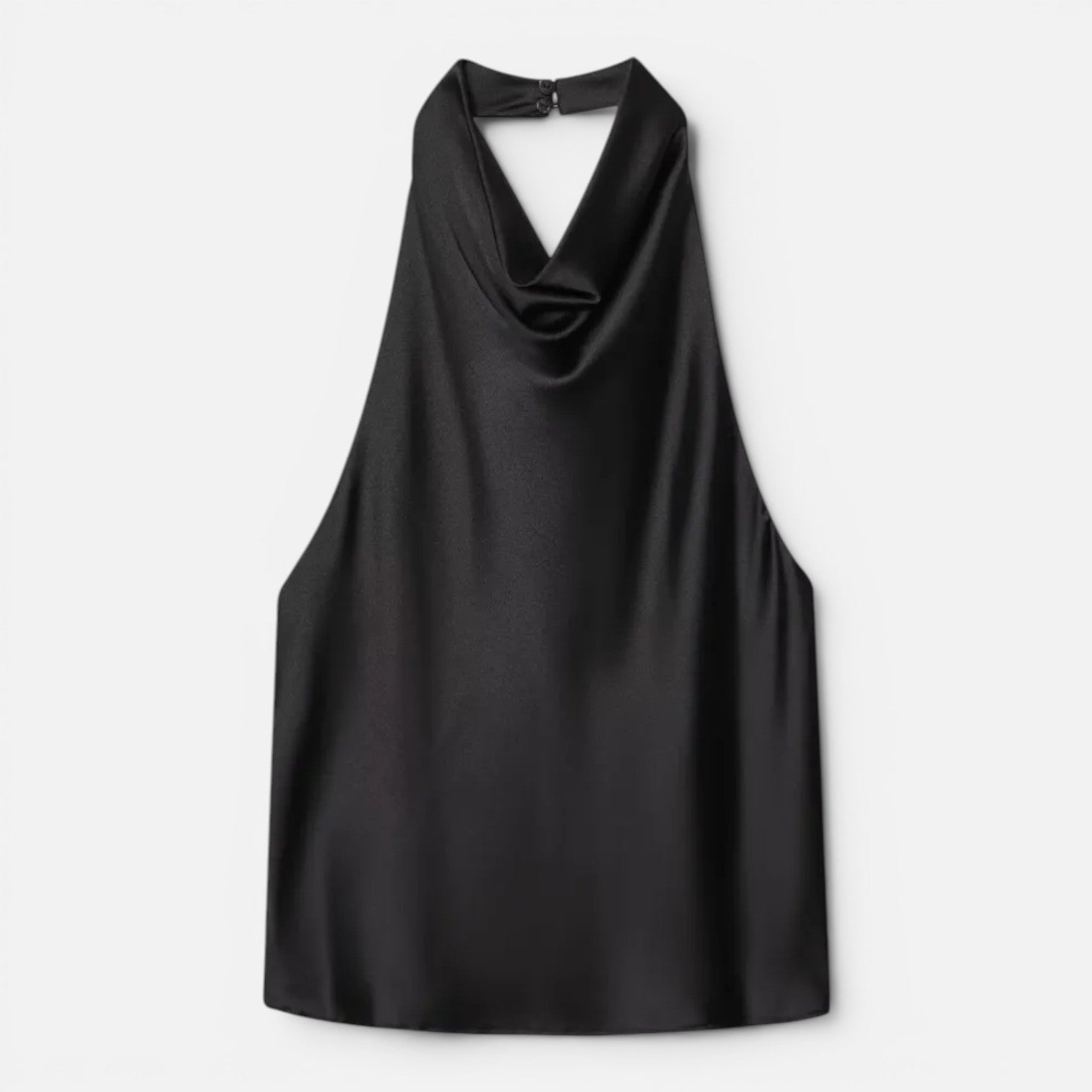 Felorro | Women’s Satin Halter Neck Top with Draped Elegant Fit