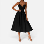 Felorro | Women's Wedding Guest Midi Dress with Waist Flowing Cut