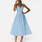 Felorro | Women's Wedding Guest Midi Dress with Waist Flowing Cut
