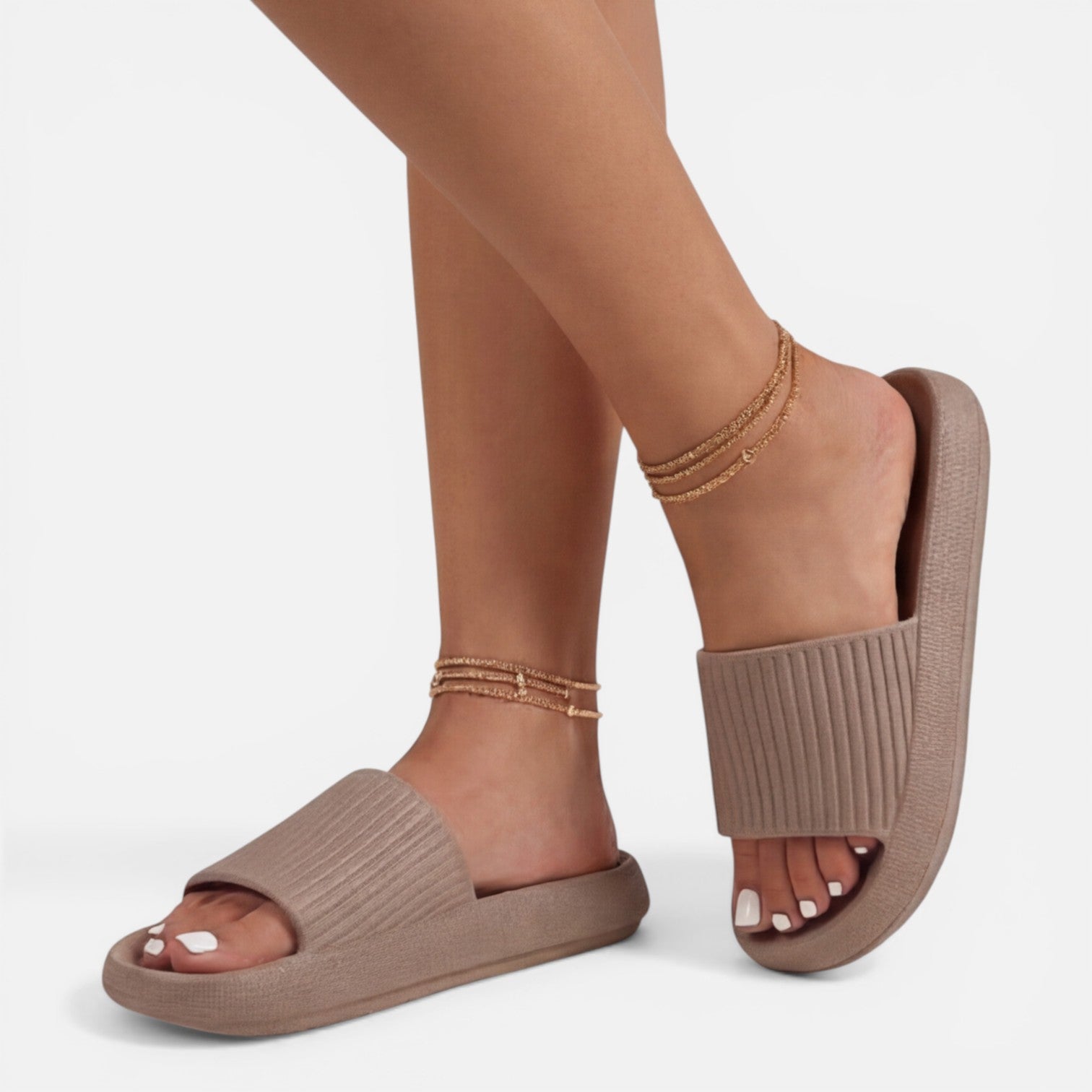 Felorro | Women’s Slide Sandals Soft Cushioned Comfort Non Slip Summer