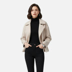 Women’s Short Double-Breasted Jacket Lightweight Tailored Spring