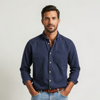 Men’s Classic Long Sleeve Button-Up Casual Shirt