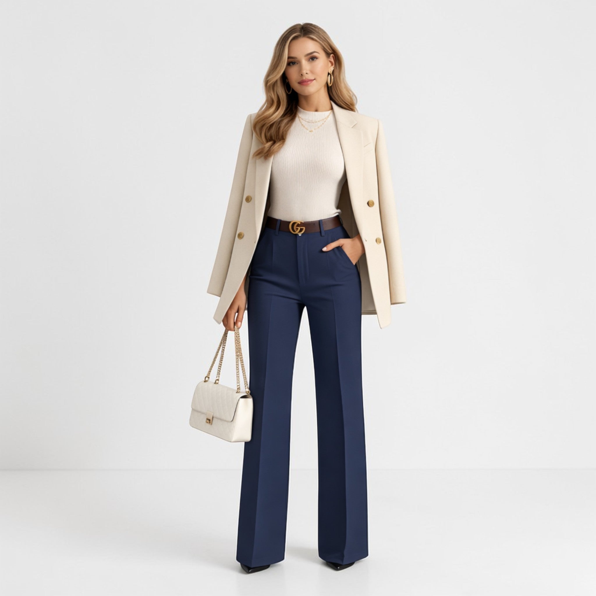 Women’s High Waist Wide Leg Trousers