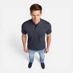 Men’s Short Sleeve Henley Shirt Soft Cotton Slim Fit Casual