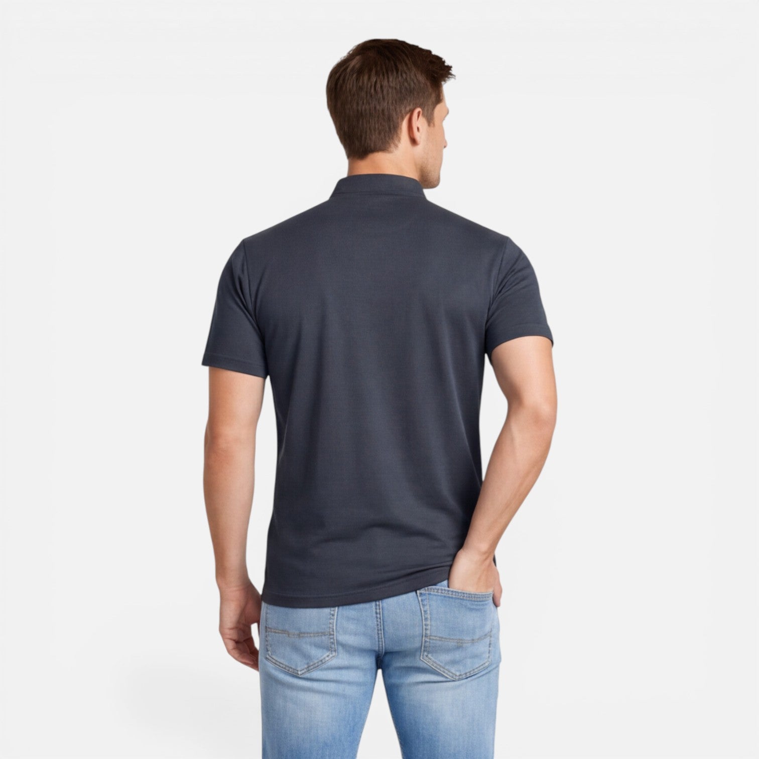 Men’s Short Sleeve Henley Shirt Soft Cotton Slim Fit Casual