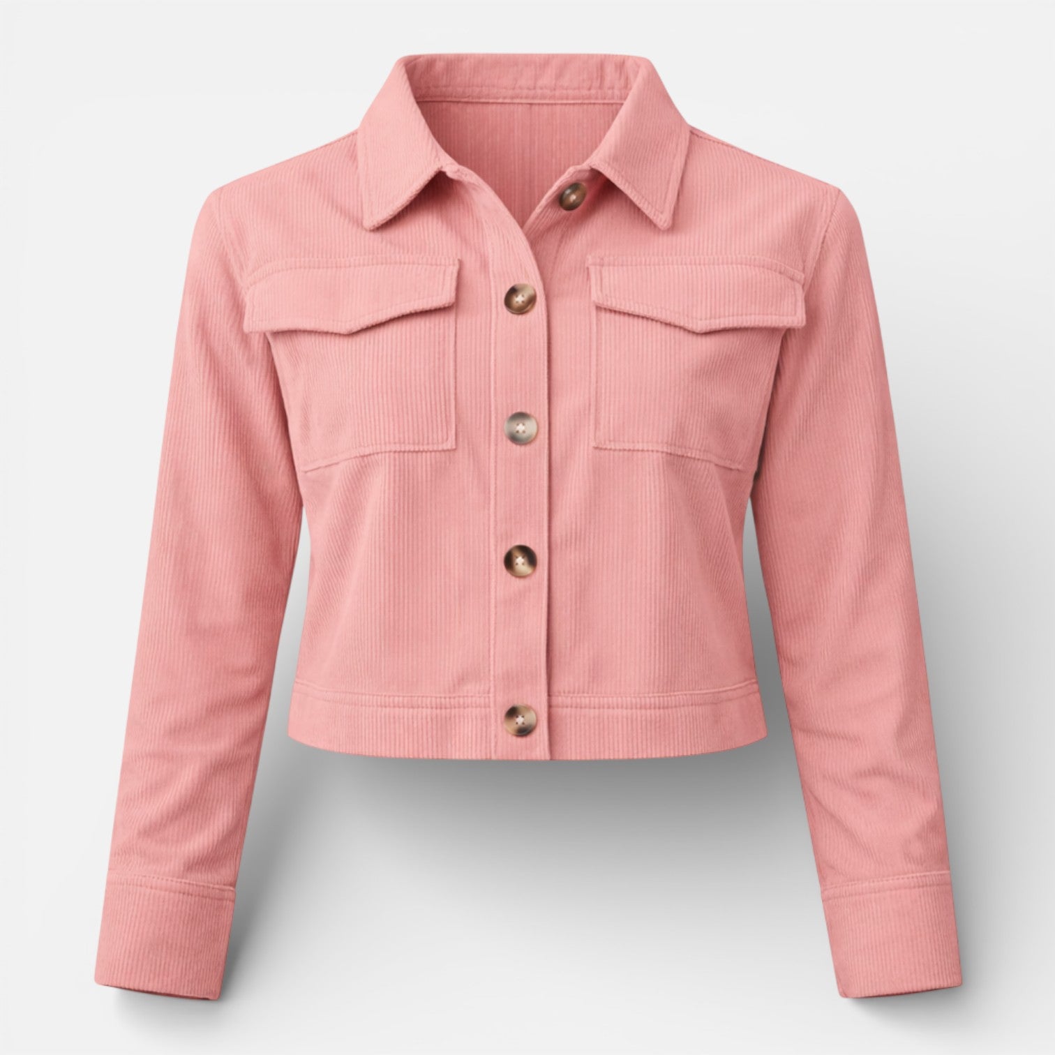 Women’s Cropped Cotton Jacket Classic Tailored Everyday Style