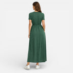 Women’s Maxi Dress Cotton Comfort Classic Short Sleeve