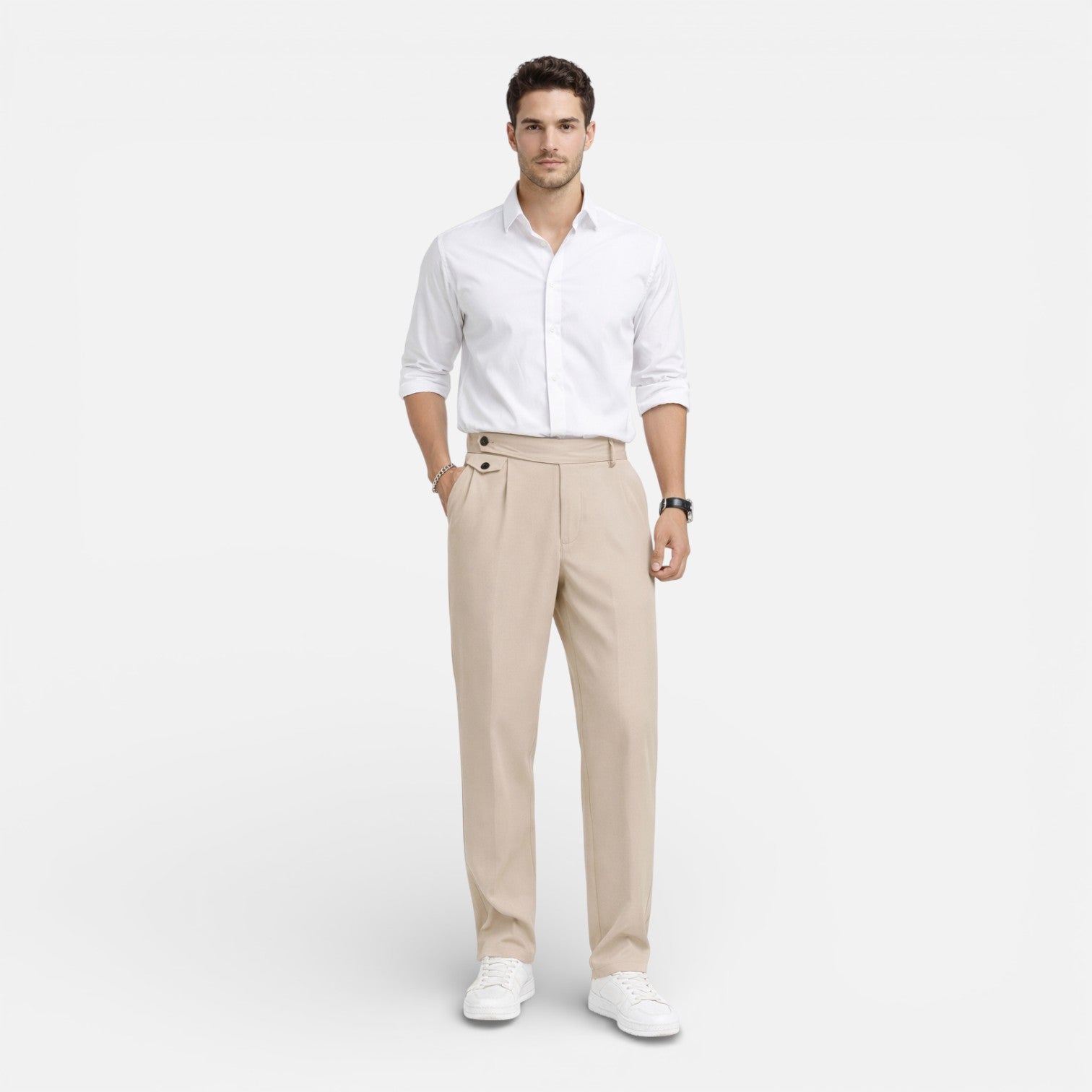 Men’s Trousers Classic Fit Elegant Tailored Style