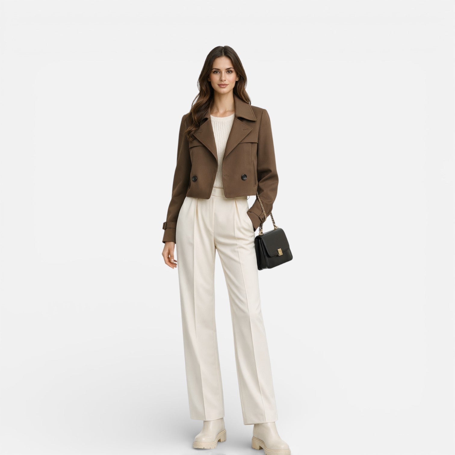 Women’s Brown Summer Jacket Lightweight Trench Style