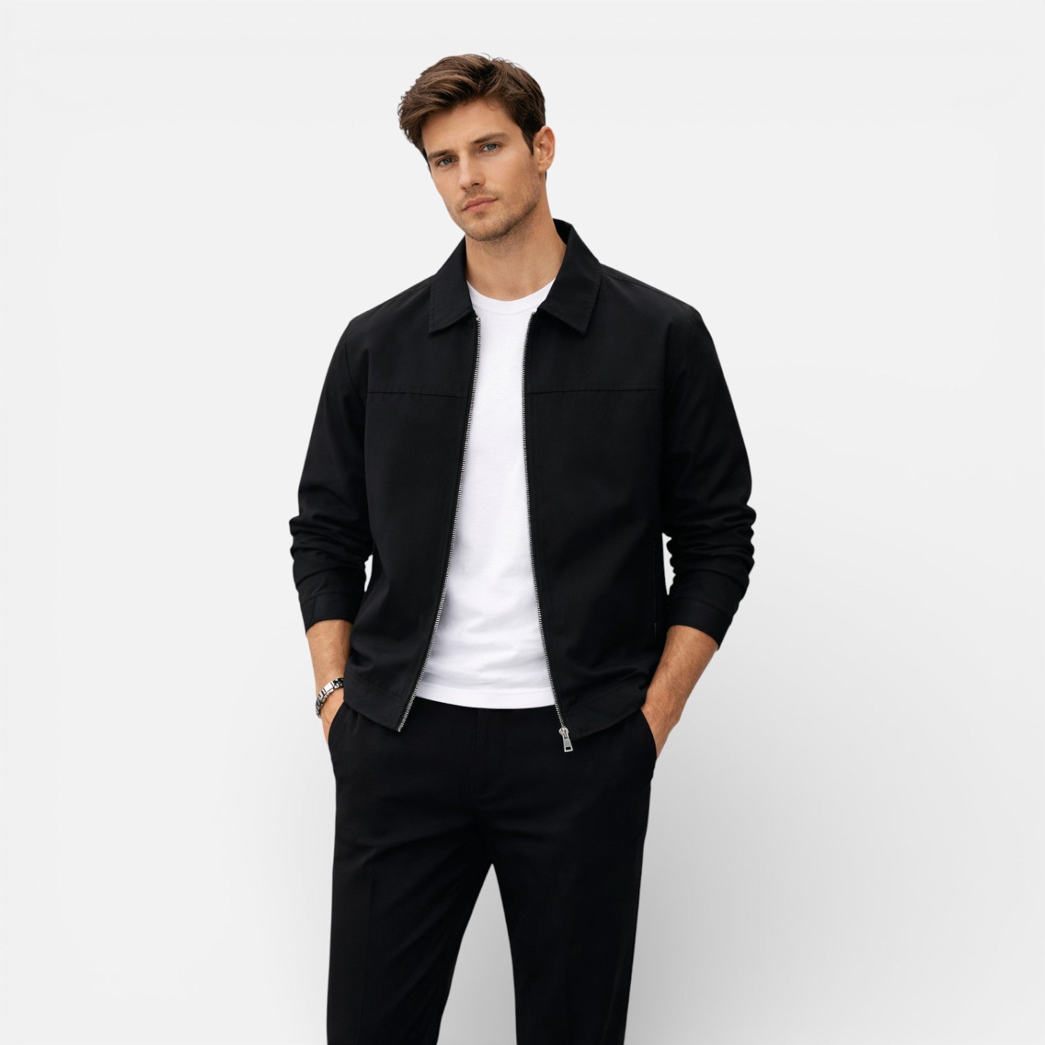 Men’s Lapel Collar Summer Jacket Lightweight Everyday Wear