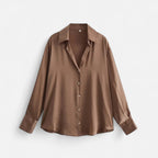 Women’s Button-Front Long Sleeve Blouse – Classic Fit