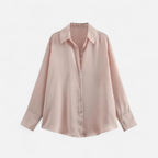 Women’s Button-Front Long Sleeve Blouse – Classic Fit