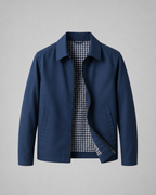 Men’s Lightweight Harrington Jacket with Check Lining