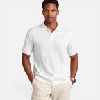 Felorro | Men’s Jacquard Knit Polo Shirt Breathable Slim Fit Casual