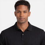 Felorro | Men’s Jacquard Knit Polo Shirt Breathable Slim Fit Casual