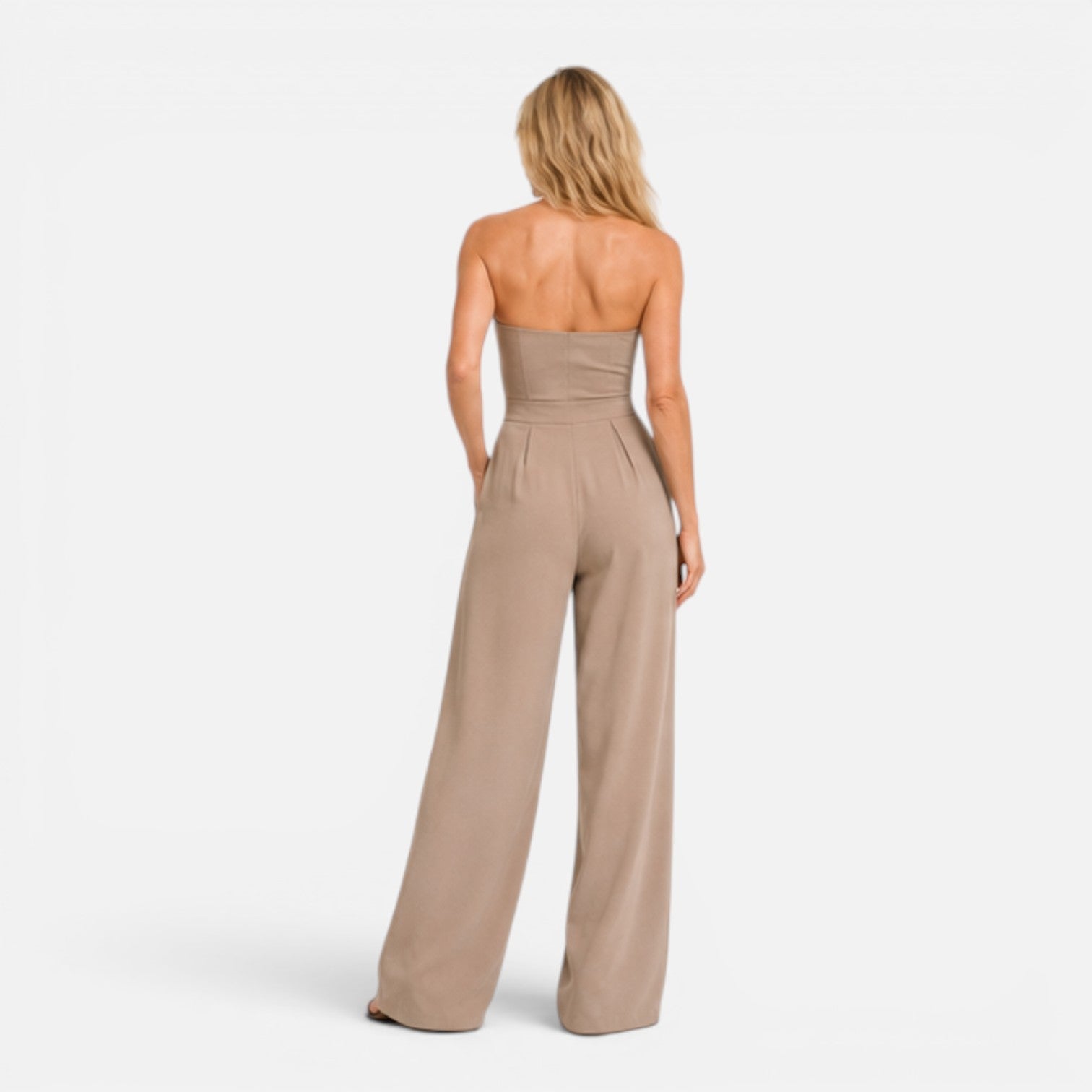 Felorro | Women’s Strapless Wide Leg Jumpsuit