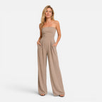Felorro | Women’s Strapless Wide Leg Jumpsuit