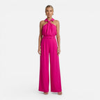Felorro | Women’s Wide Leg Jumpsuit Halter Neck Elegant Loose Fit Pants