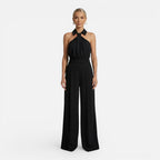 Felorro | Women’s Wide Leg Jumpsuit Halter Neck Elegant Loose Fit Pants