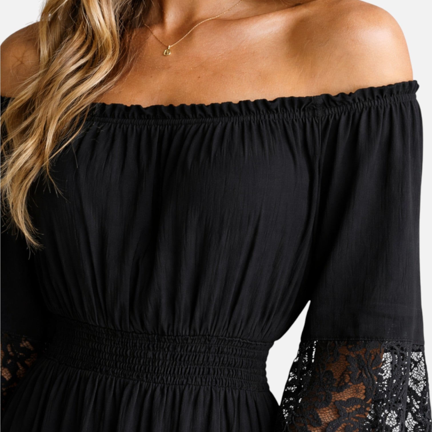 Felorro | Women’s Off Shoulder Maxi Dress Lace Elegant Summer