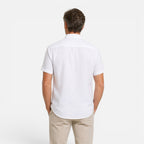 Felorro | Men’s Linen Shirt Breathable Comfort Short Sleeve Classic Fit