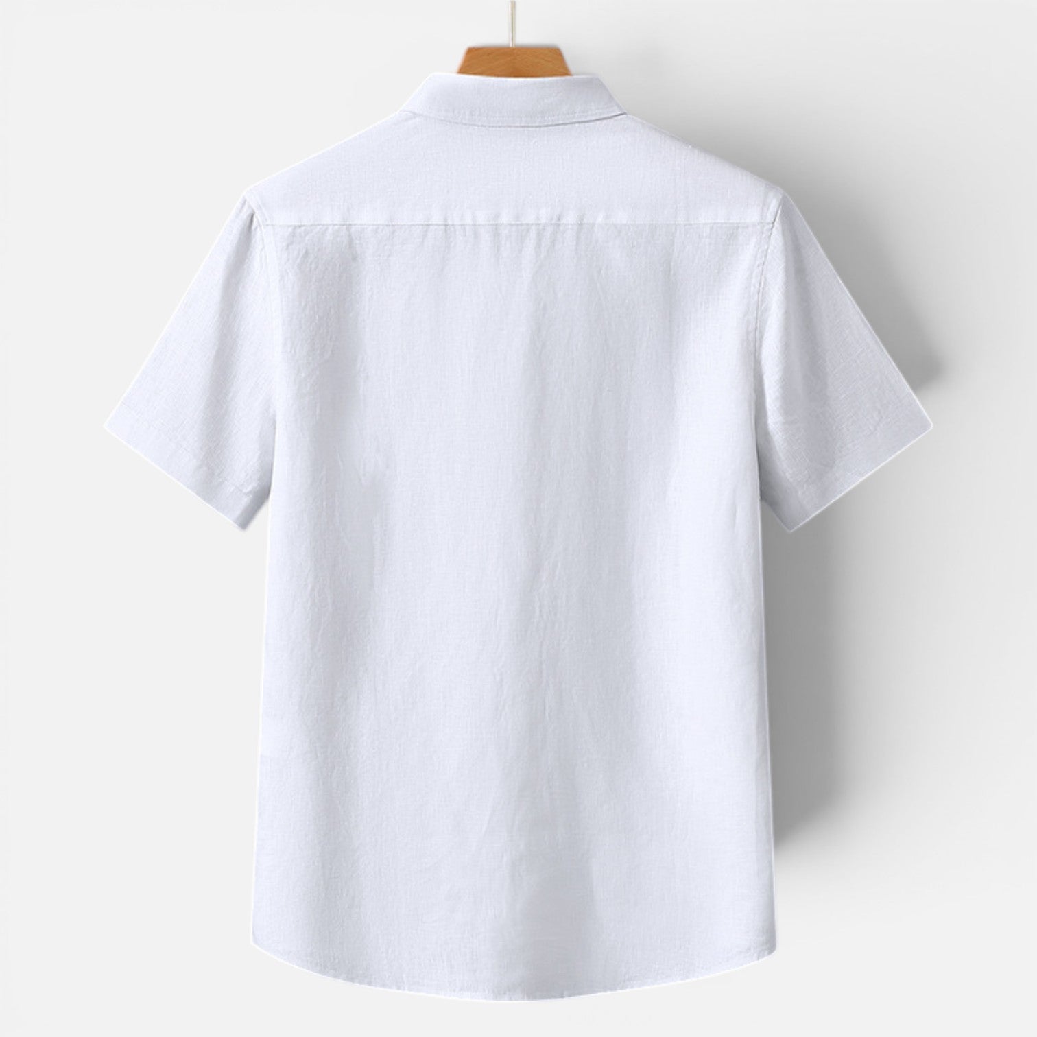 Felorro | Men’s Linen Shirt Breathable Comfort Short Sleeve Classic Fit