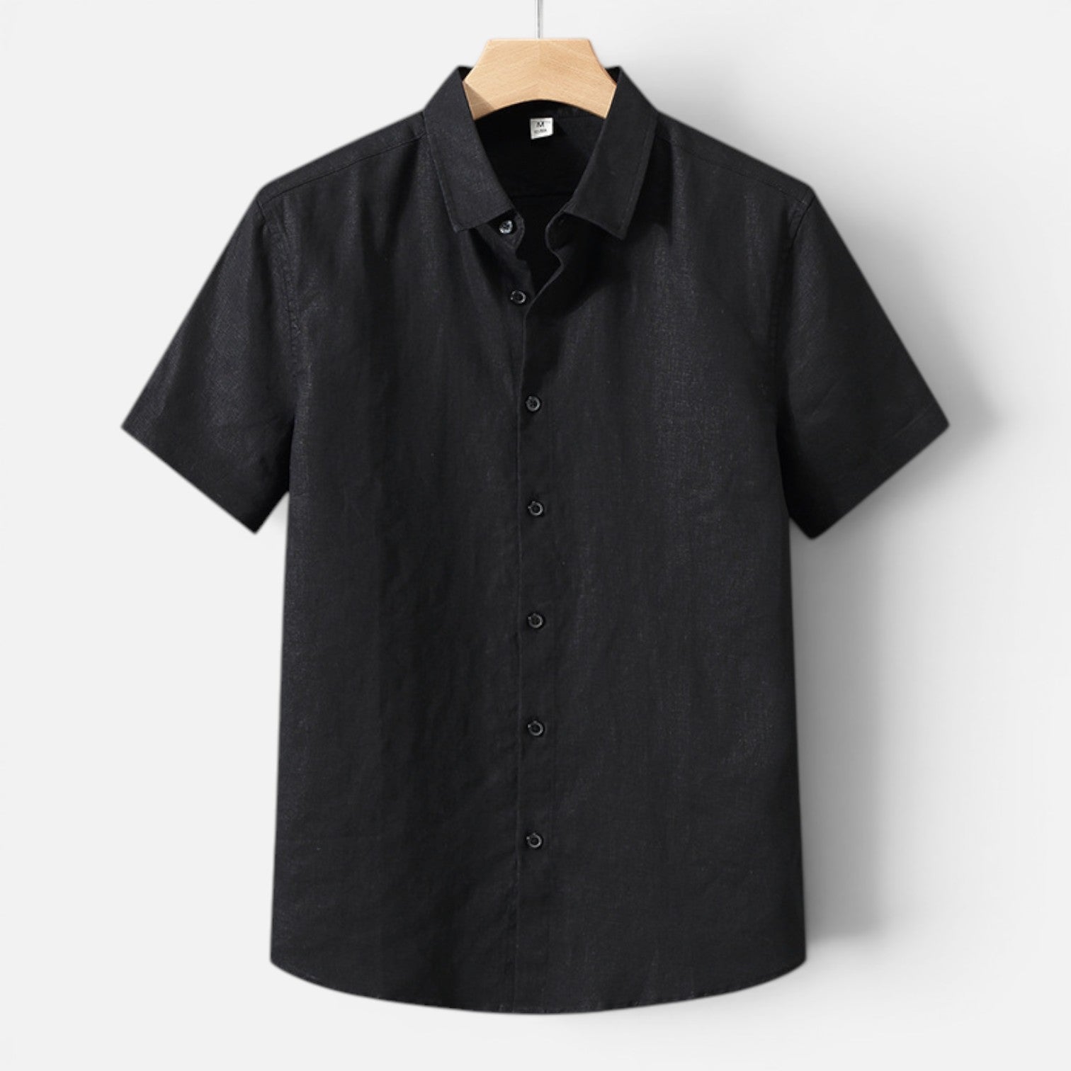 Felorro | Men’s Linen Shirt Breathable Comfort Short Sleeve Classic Fit