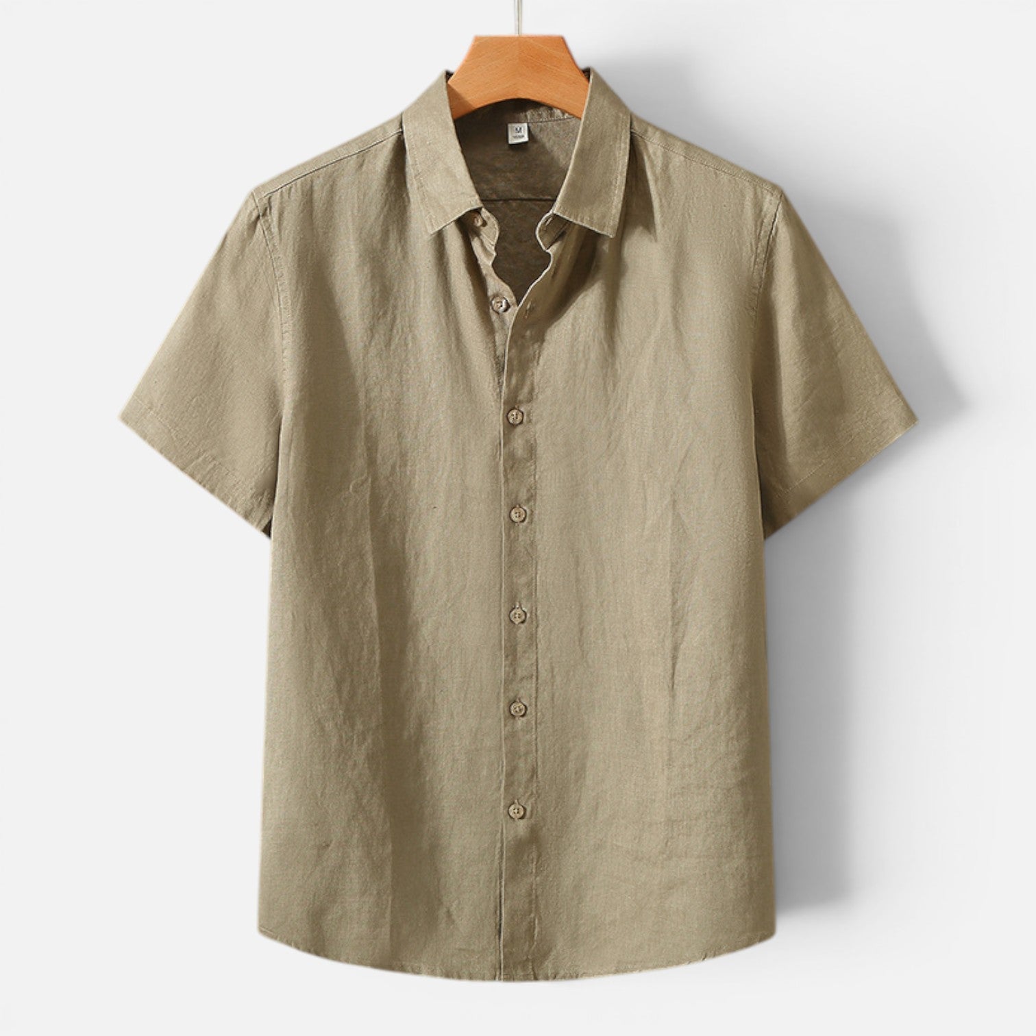 Felorro | Men’s Linen Shirt Breathable Comfort Short Sleeve Classic Fit