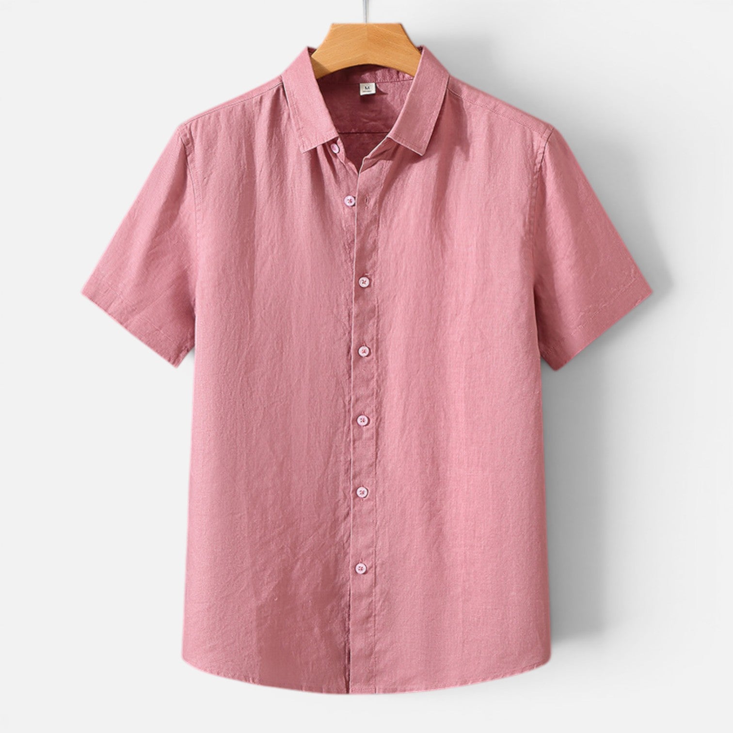 Felorro | Men’s Linen Shirt Breathable Comfort Short Sleeve Classic Fit