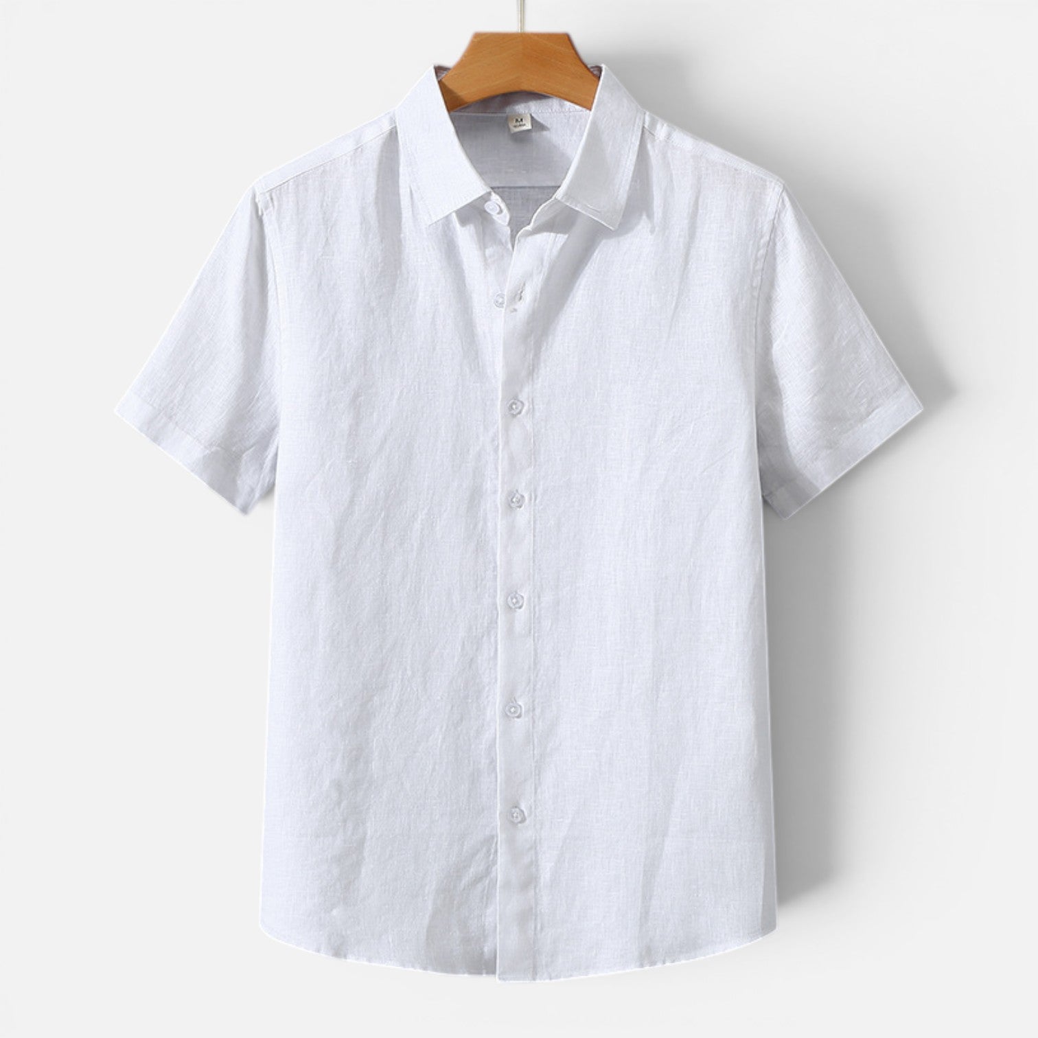 Felorro | Men’s Linen Shirt Breathable Comfort Short Sleeve Classic Fit