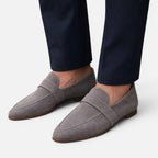 Felorro | Women’s Suede Pointed Toe Loafers Classic Comfort Slip-On