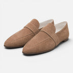 Felorro | Women’s Suede Pointed Toe Loafers Classic Comfort Slip-On