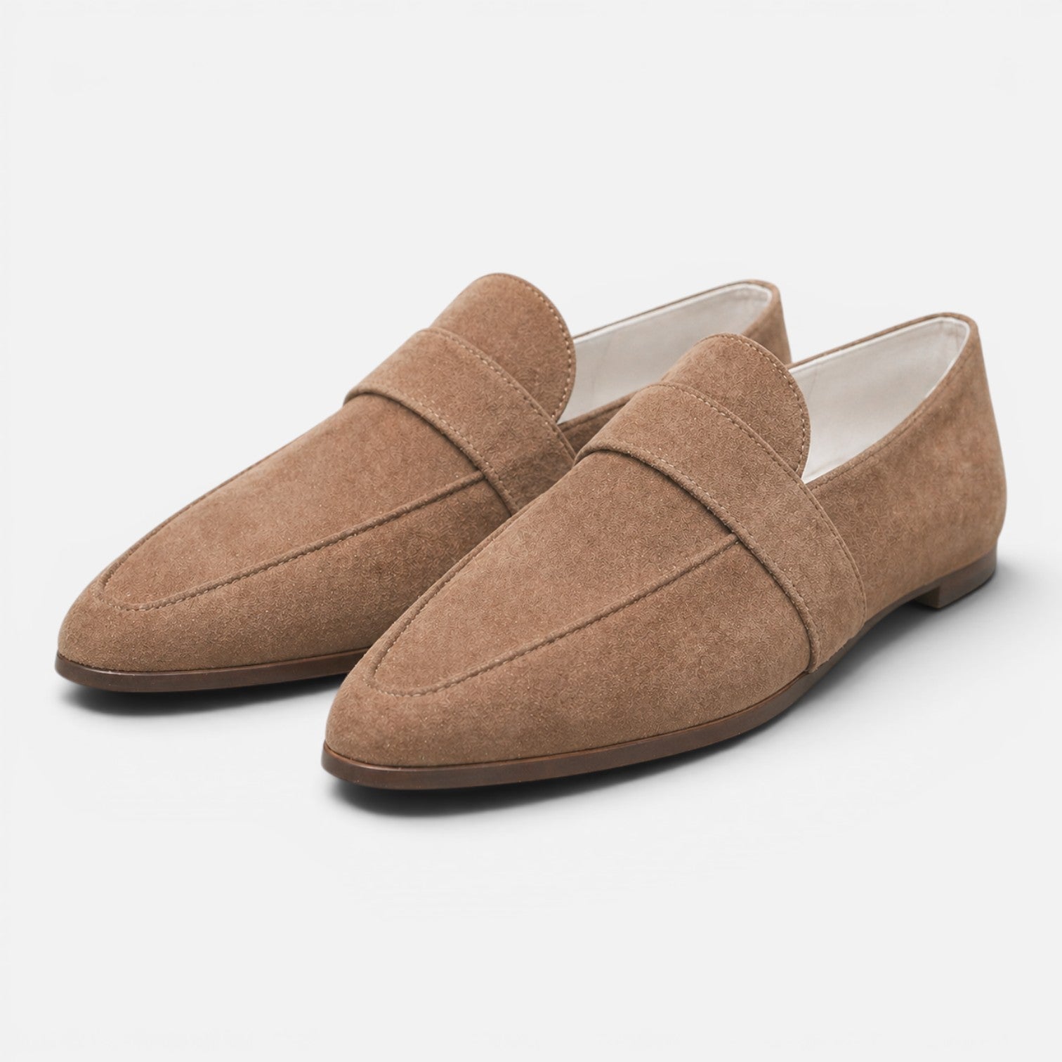 Felorro | Women’s Suede Pointed Toe Loafers Classic Comfort Slip-On