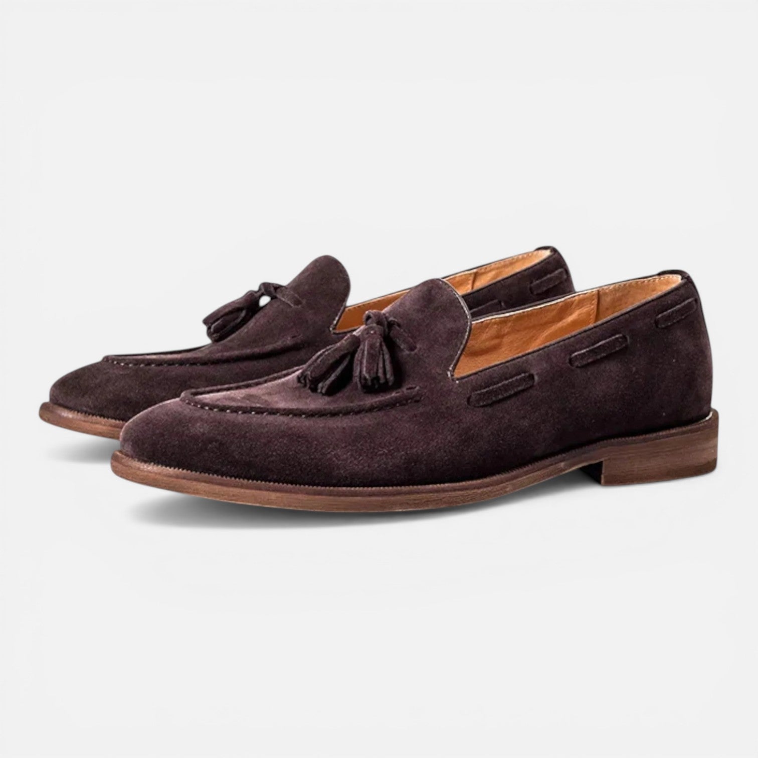 Felorro | Men’s Nubuck Leather Tassel Loafers Comfortable Slip-On Shoes