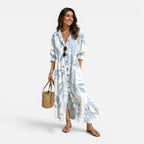 Felorro | Women’s Bohemian Button Maxi Dress Lightweight Relaxed Summer Fit