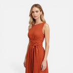 Felorro | Women’s Summer Maxi Dress Elegant Twist Waist Sleeveless