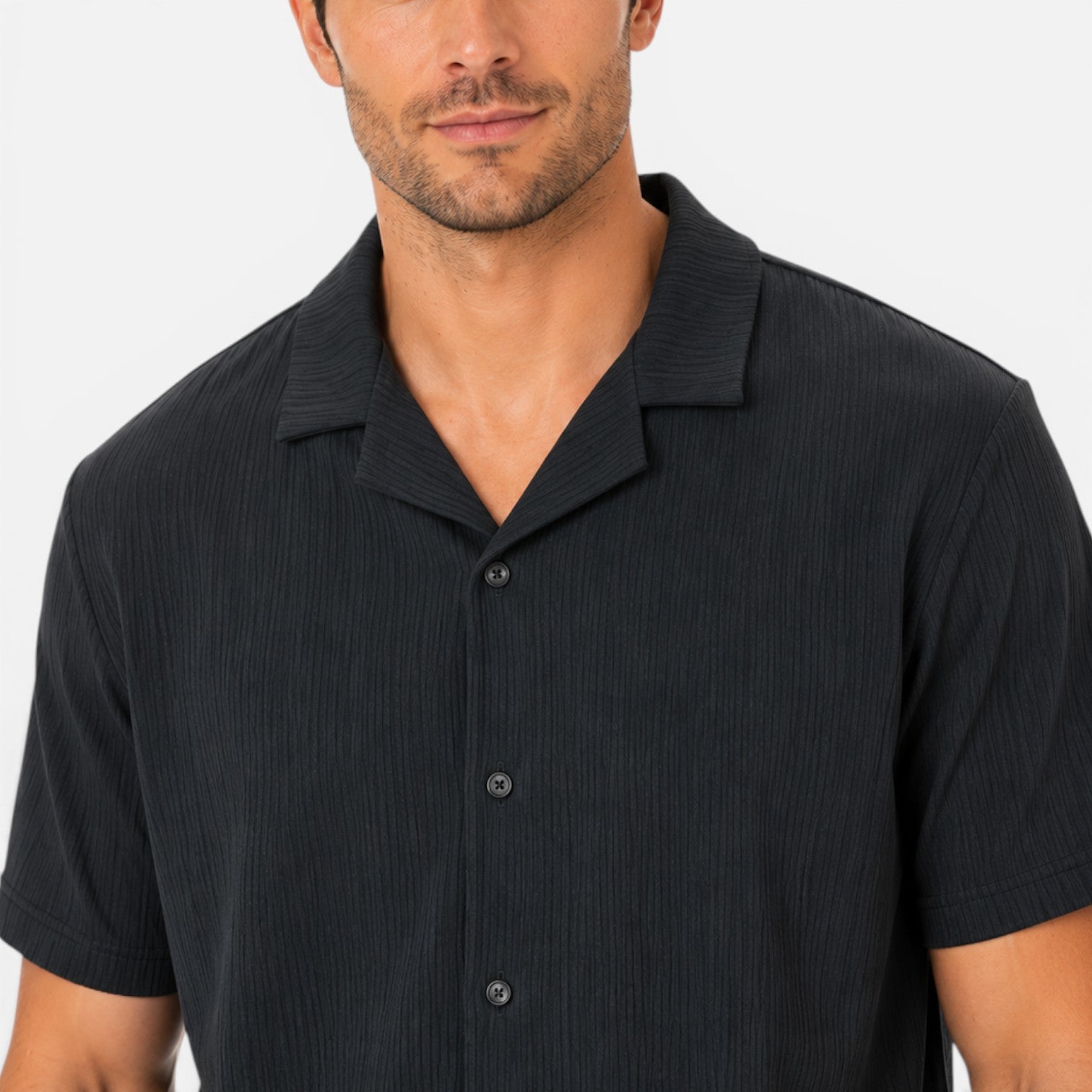 Felorro | Men’s Textured Shirt and Shorts Set Lightweight Summer Outfit