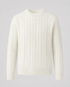 Men’s Cable Knit Crew Neck Sweater