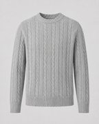 Men’s Cable Knit Crew Neck Sweater
