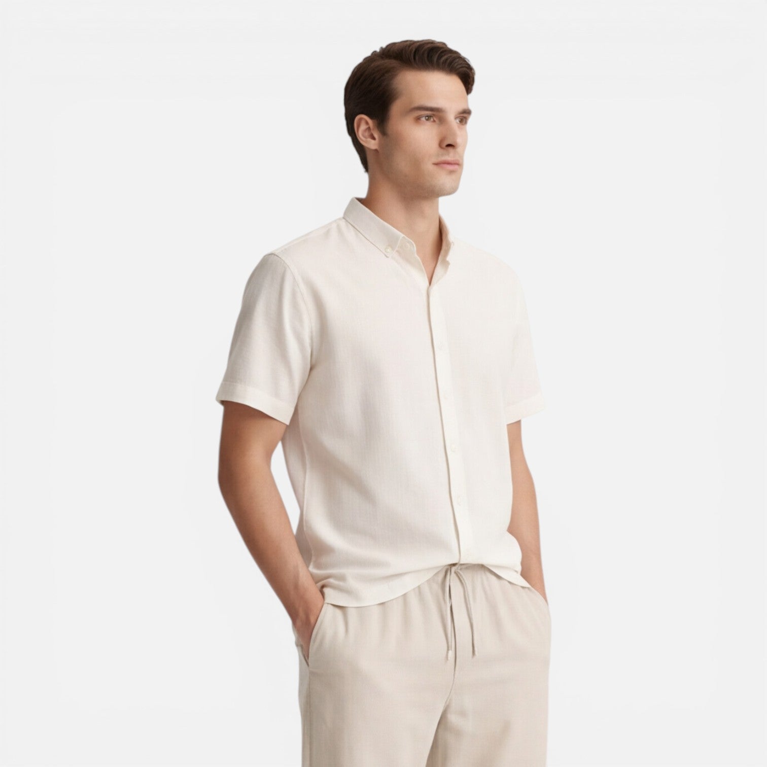 Felorro | Men’s Casual 2 Piece Set Short Sleeve Shirt Pants