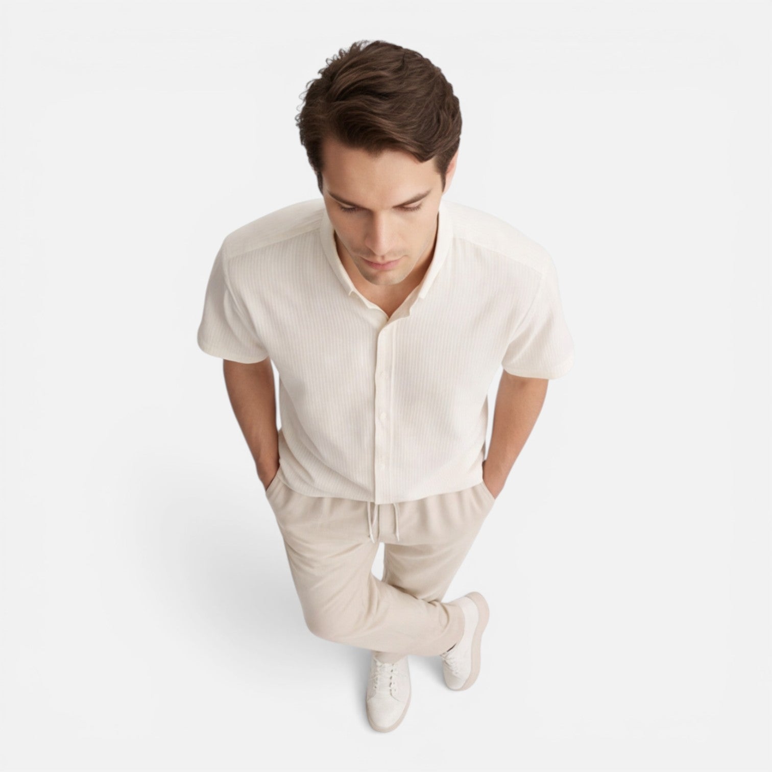 Felorro | Men’s Casual 2 Piece Set Short Sleeve Shirt Pants
