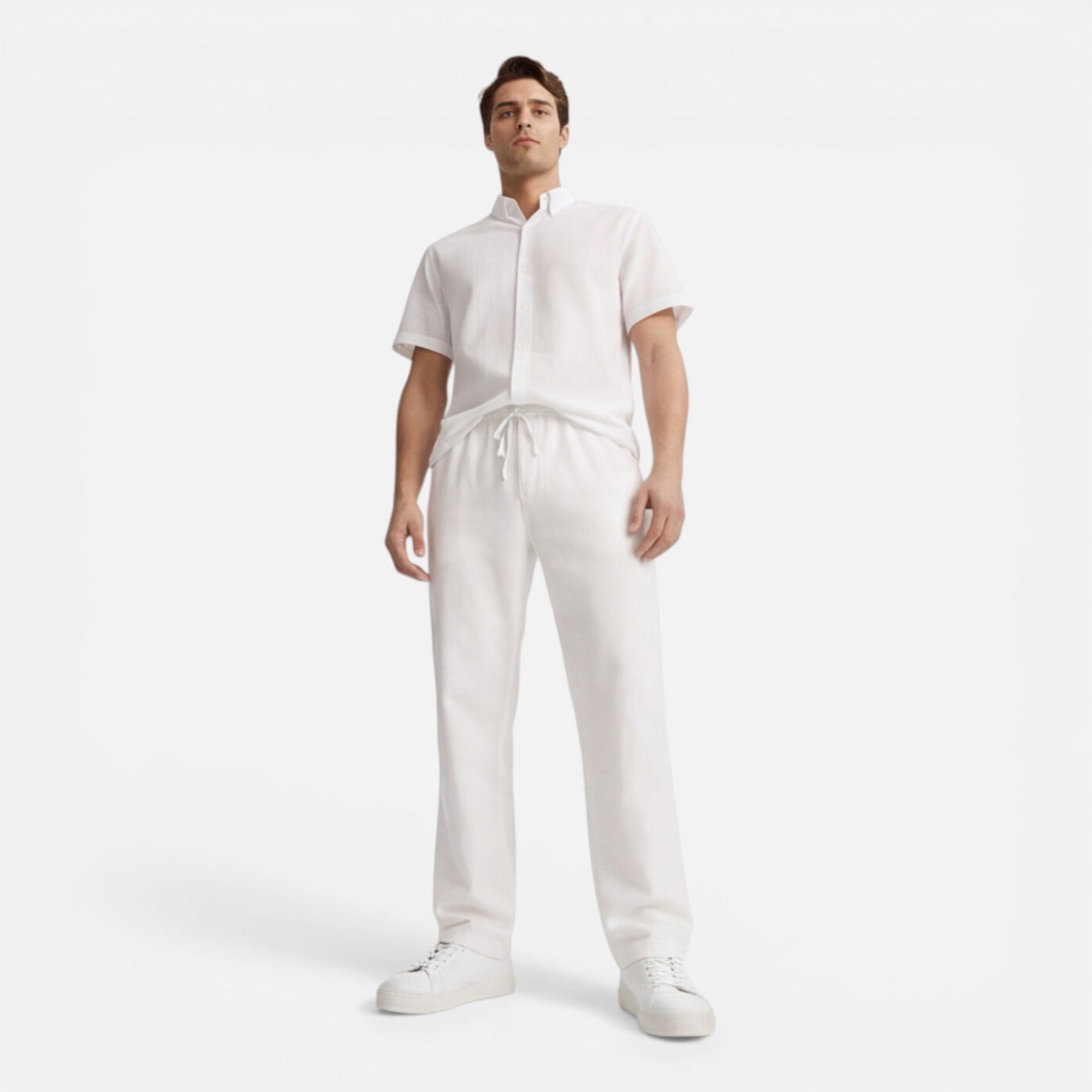 Felorro | Men’s Casual 2 Piece Set Short Sleeve Shirt Pants