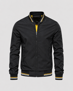 Men’s Classic Bomber Jacket with Ribbed Trim