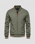 Men’s Classic Bomber Jacket with Ribbed Trim