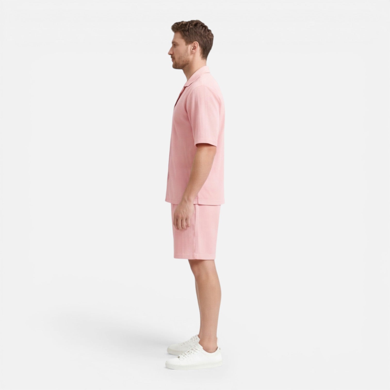 Felorro | Men’s Corduroy Shirt and Shorts Set Casual Summer Outfit