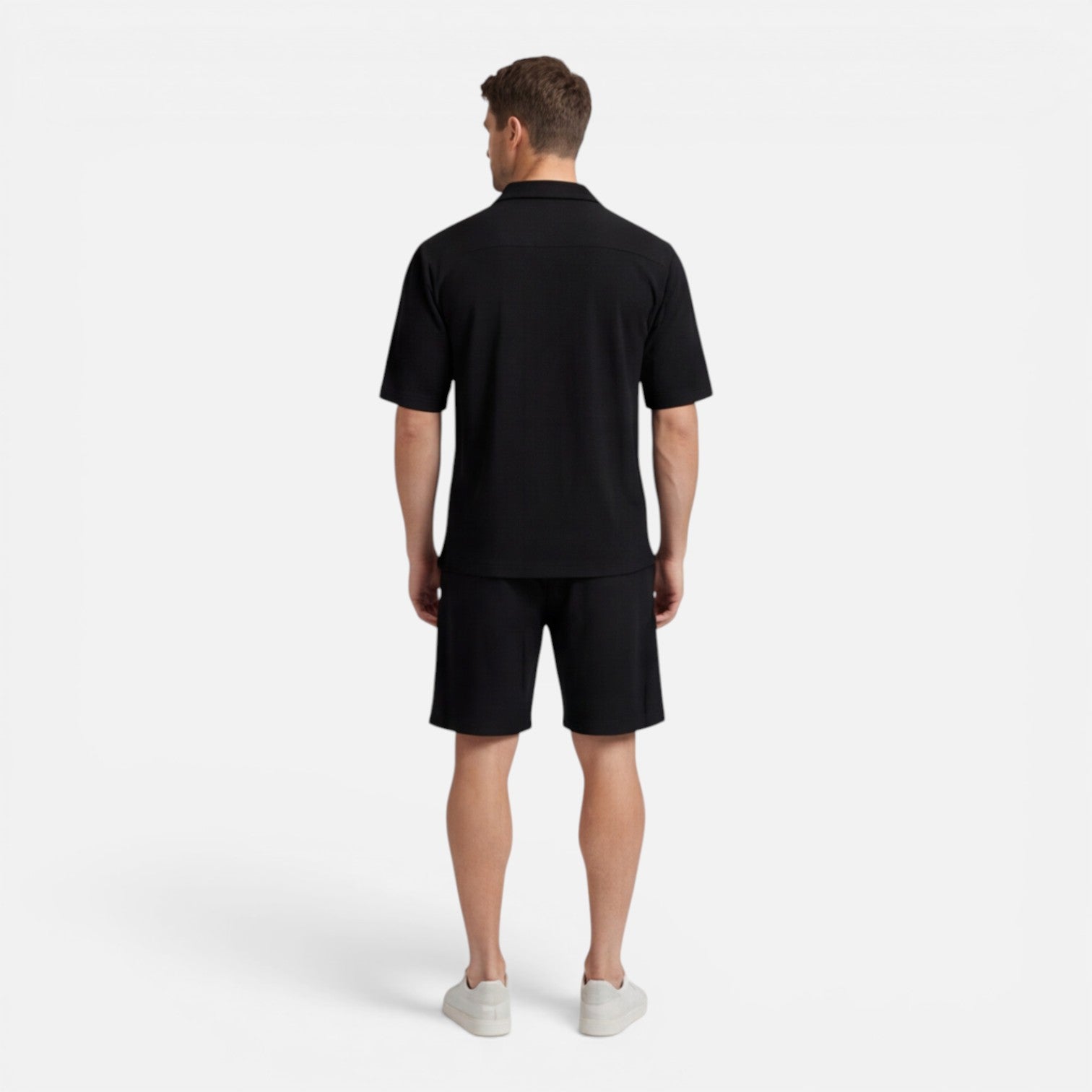 Felorro | Men’s Corduroy Shirt and Shorts Set Casual Summer Outfit