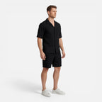 Felorro | Men’s Corduroy Shirt and Shorts Set Casual Summer Outfit