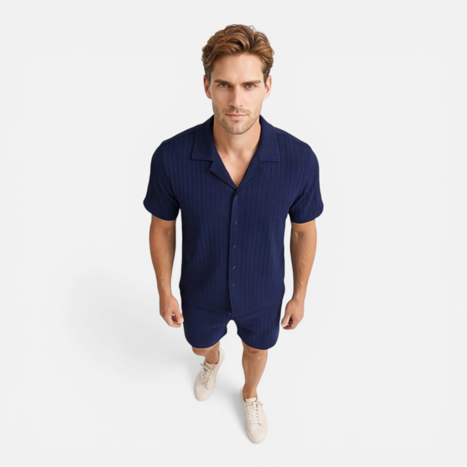 Felorro | Men’s Shirt and Shorts Set Breathable Summer Co-Ord